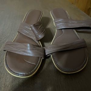 damiani's sandals made in italy Brown Tan Wedge Heel size 10